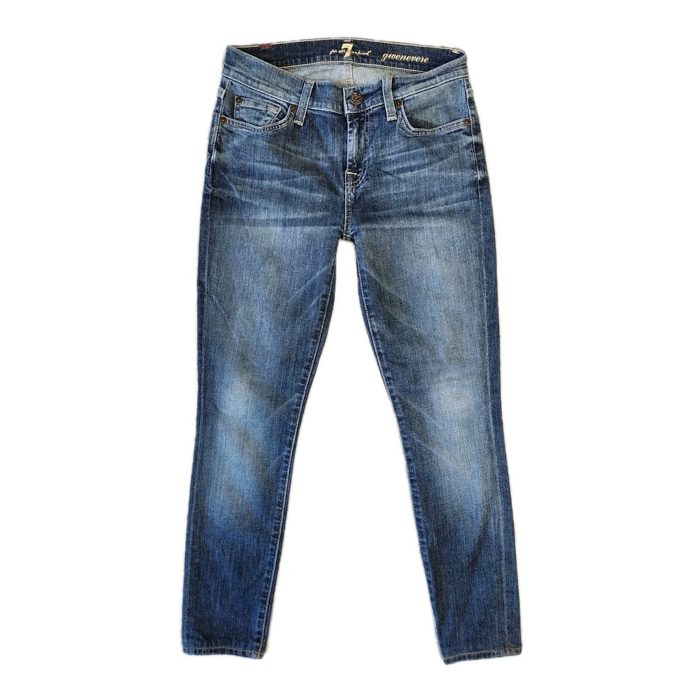7‎ For All Mankind Womens 26 Gwenevere Skinny Jean Casual Comfort Boho Everyday